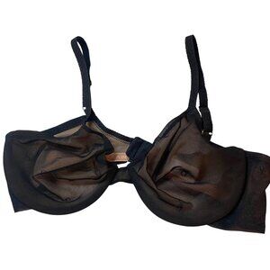 Donna Karan 355401 Sheer Sexy Black Gold Underwire Bra Size 36D